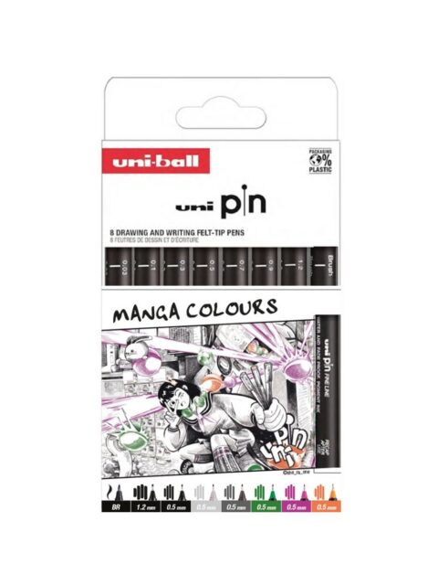 Marker Uni PIN-200 set 8P manga colours (LS)