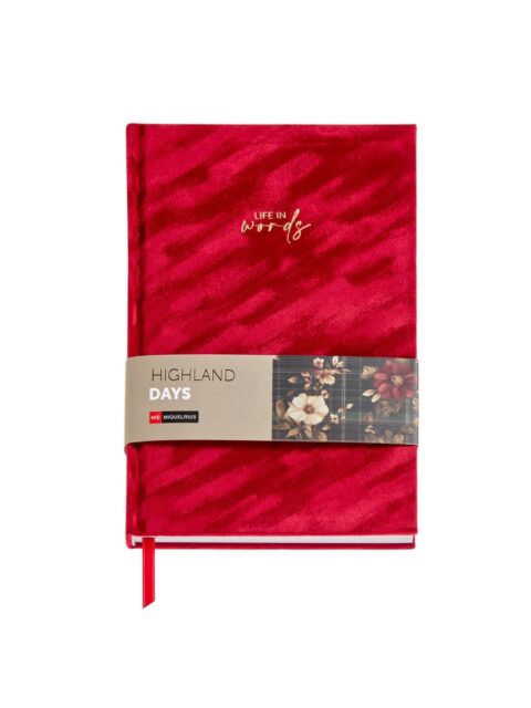 Notes Miquelrius A5 Highland Days plišani crveni 80L 80g/m2 čista MR8293