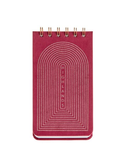 Blok Miquelrius 90x160mm Highland Days spirala gore Crveni baršun 70L 80g/m2 crte MR7773