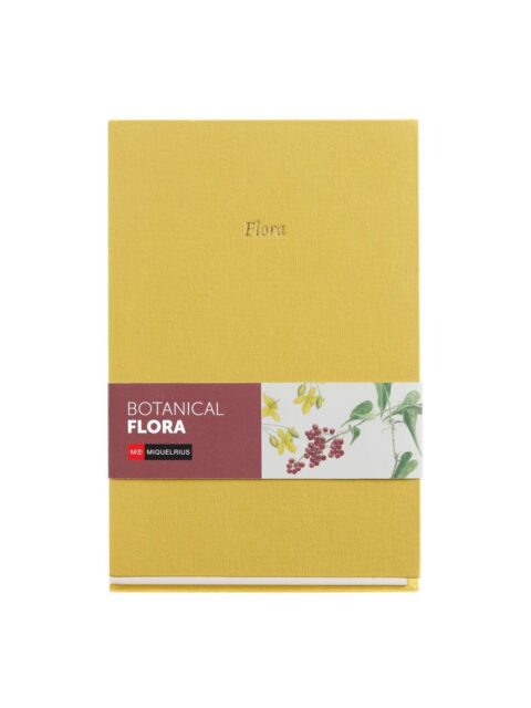 Notes Miquelrius A5 Botanical Flora Mustard tkanina 80L 80g/m2 crte MR8318