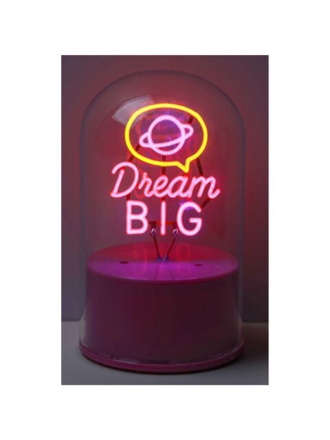 Lampa staklena kupola iTotal NEON-efekt LED rotirajuća Dream Big XL3263
