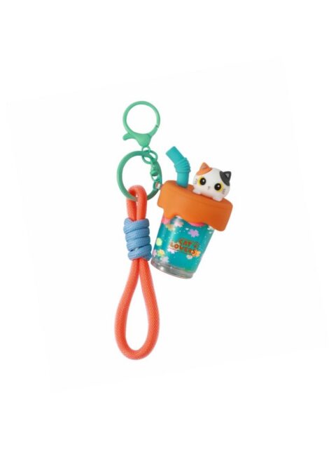 Privjesak za ključeve iTotal Bubble Tea Cat narančasti XL3077