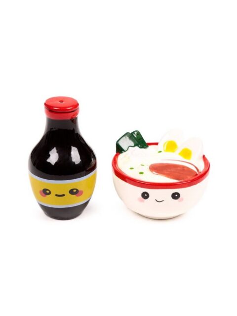 Keramički set za sol i papar Puckator Foodiemals Nori ramen SP110