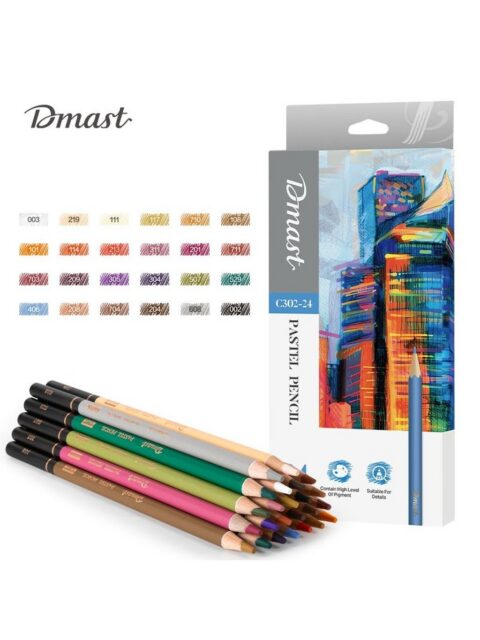 Umjetnički set Deli Dmast pastelne olovke 4,0mm 24 kom u kutiji EC302-24