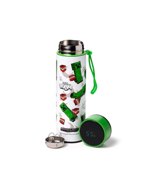 Termalna boca Puckator Minecraft SSS BOOM s digitalnim termometrom 450 ml BOT240