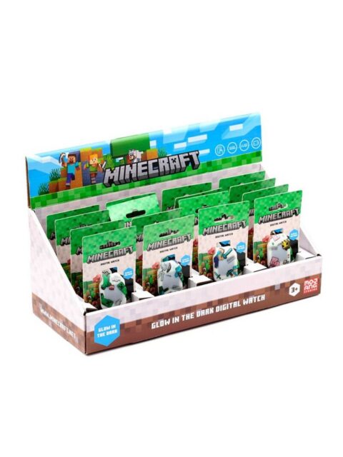 Silikonski digitalni sat Puckator Minecraft Glow in the Dark sortirano 12/1 WATC24
