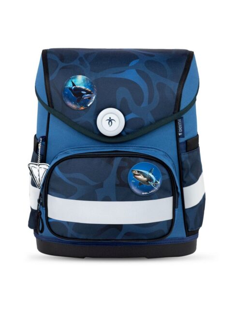 Torba školska Belmil compact with patches wave storm 405-41/AG/B/12