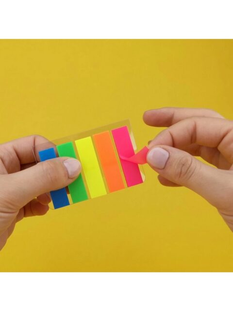 Blok zastavice D.RECT 5 neon mix boja 25L 45x12mm 14121