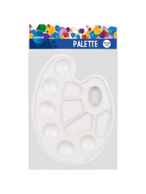 Paleta slikarska Centrum ovalna 10 rupa bijela blister 87502