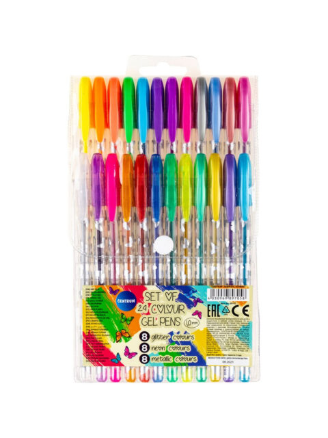 Set rolera u boji Centrum gel 1mm (metalic, neon, glitter) u PVC vrećici 24/1 89705