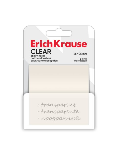 Blok samoljepljivi ErichKrause 75x75mm 20L transparentni 63636