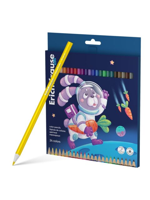 Drvene bojice ErichKrause trokutaste Kids Space animals 3mm 24/1