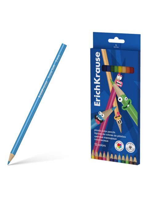 Drvene bojice ErichKrause trokutaste Color Friends 3mm 12/1