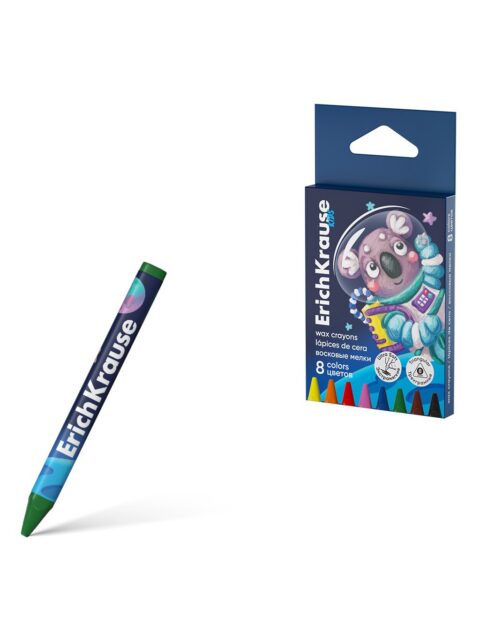 Boje voštane ErichKrause Kids Space Animals trokutaste 8mm 8/1