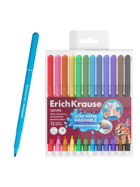 Flomasteri ErichKrause Safari Ultra Washable 12 boja 12/1