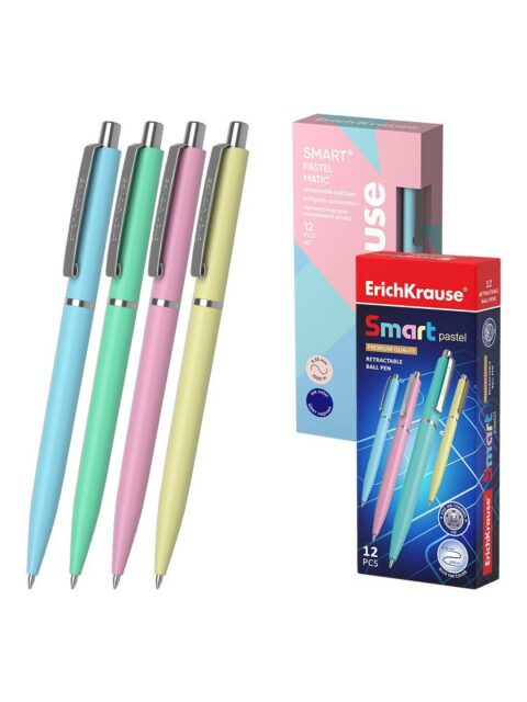 Kemijska olovka ErichKrause Smart Matic Pastel (0.7) plavi ispis sortirano 12/1