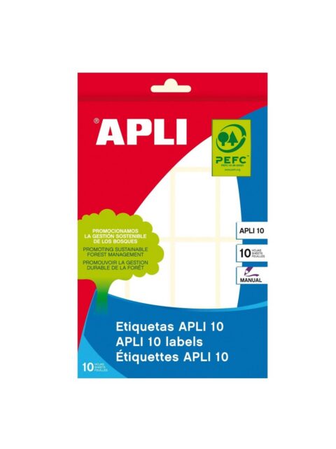 Naljepnica Apli 25x40mm za ručni ispis bijela 10L 1646