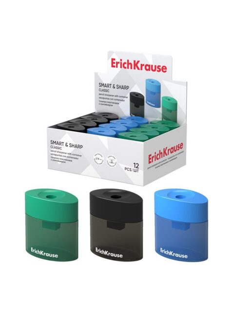 Šiljilo ErichKrause pvc s posudicom Smart&Sharp sortirano 12/1