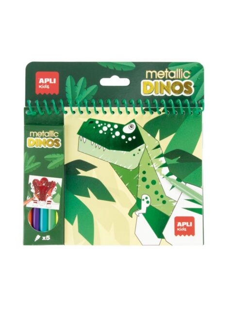 Bojanka Apli Metallic Dinos sa flomasterima 20574