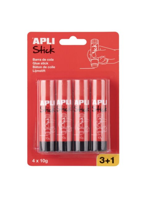 Ljepilo Apli u sticku 10g blister 4 komada 3+1 20458
