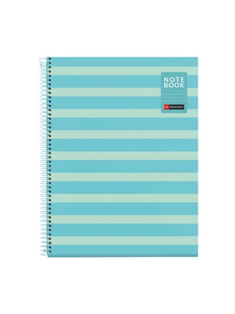 Kolegij blok Miquelrius A4 90g 80L spiralni crte Between the lines Sky Blue MR4521