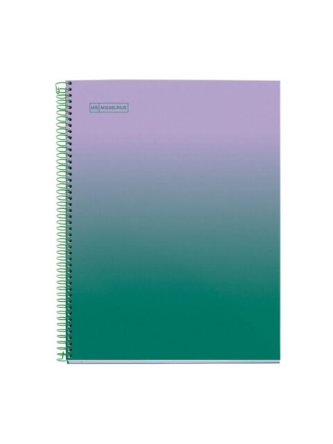 Kolegij blok Miquelrius A4 90g 80L spiralni kocke Gradient Lavender & Green MR4444