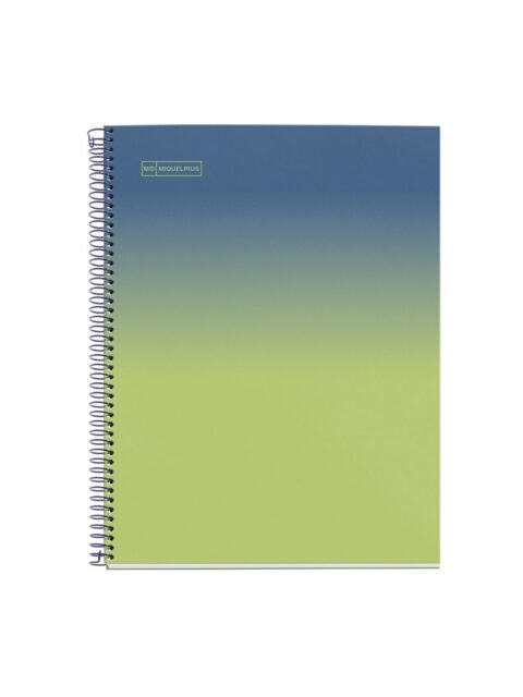 Kolegij blok Miquelrius A4 90g 80L spiralni kocke Gradient Blue & Lemon MR4446