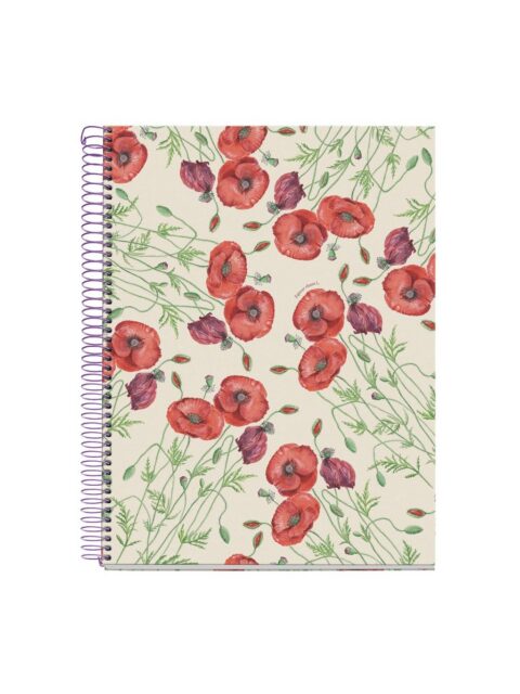 Kolegij blok Miquelrius A4 90g 80L spiralni kocke Entredos Papaver Rhoedas MR4500