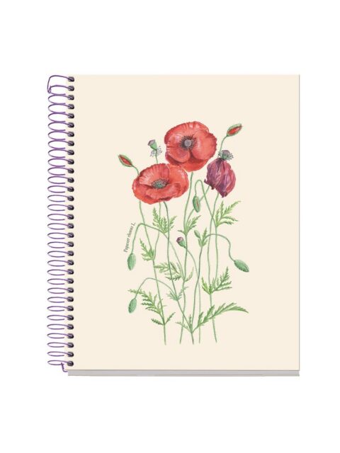 Kolegij blok Miquelrius A5 90g 80L spiralni kocke Entredos Papaver Rhoedas MR4505