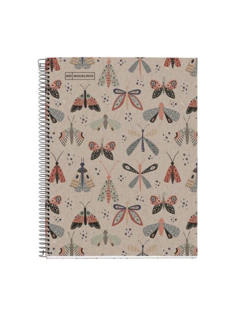 Kolegij blok Miquelrius A4 80g 80L spiralni crte Eco Ecobutterfly MR6109