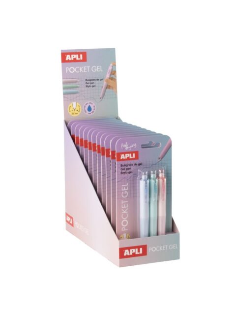 Kemijska olovka Apli pocket gel blister, plavi ispis 3/1 20499