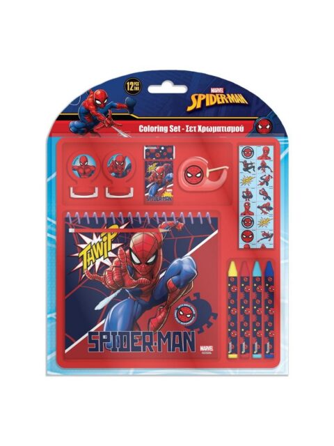 Set za bojanje od 12kom Spiderman 17,5x18,5cm 508536