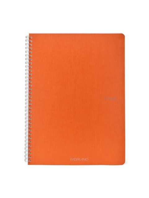 Bilježnica Fabriano Ecoqua original A4 90g 70L spiralna crte arancio 19290213