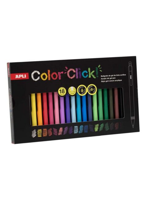 Set klik kemijskih olovaka Apli u 18 boja 20642