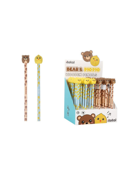 Olovka grafitna iTotal Cute animals medo+pilić 36/1 sortirano XL2308K