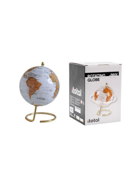 Globus iTotal rotirajući na stalku 14cm bijelo-zlatni CM3312E
