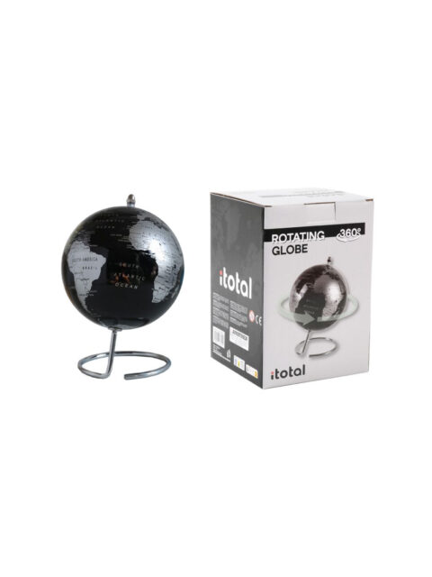 Globus iTotal rotirajući na stalku 14cm bijelo-srebrni CM3312D