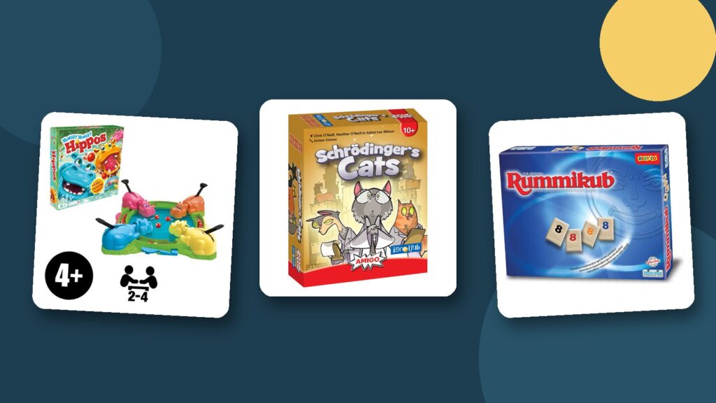 Društvene igre za poklon: Hungry Hippos, Schrödinger's Cats i Rummikub