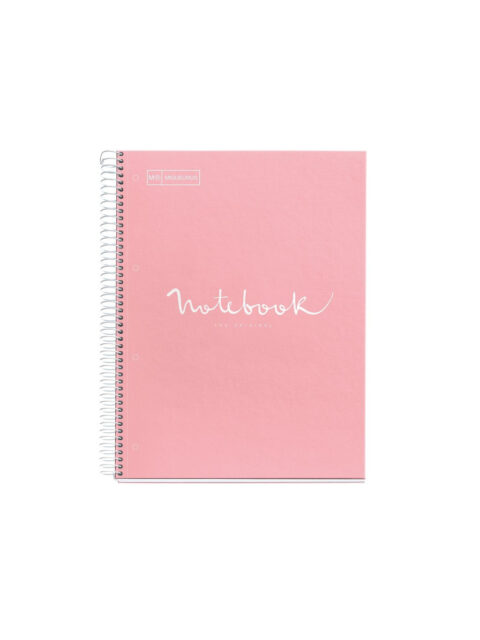 Kolegij blok Miquelrius A4 90g 80L spiralni crte Extra rigid cardboard emotions pink MR48824