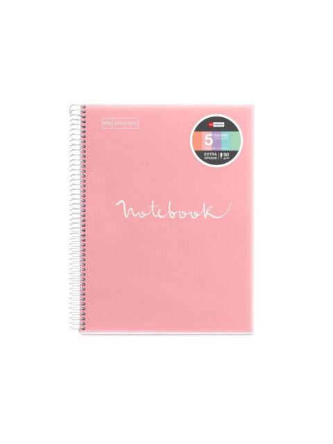 Kolegij blok Miquelrius A4 90g 120L spiralni crte Polypropylene emotions pink MR48571