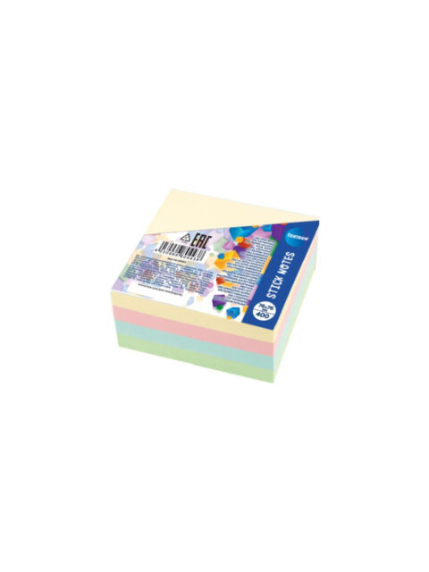 Blok samoljepljivi Centrum 76x76mm 400 listova (4 pastel boje) 80443