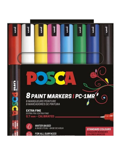Uni pak marker Posca pc-1mr osnovne boje 8/1 kartonsko pak