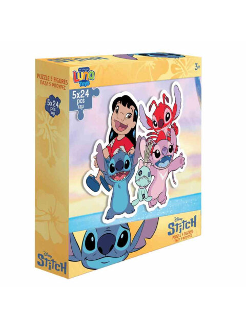 Puzzle Diakakis 5 figura, 24 dijela Stitch, 26 x 26 x 6,5 cm, 565610