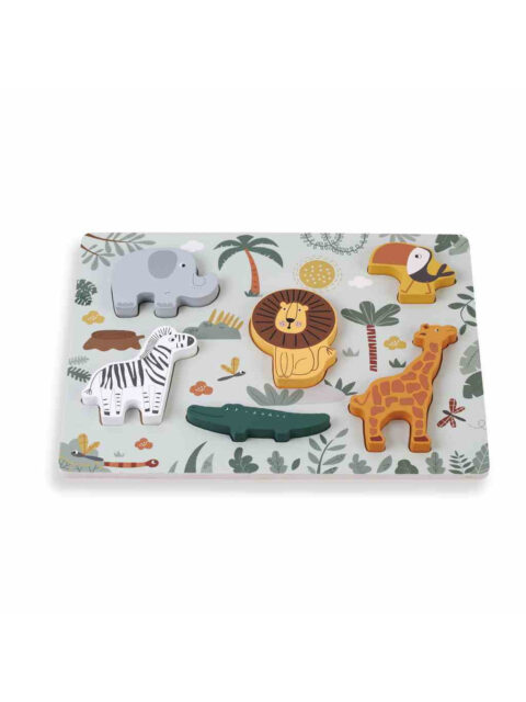 Drvene puzzle Diakakis – životinje, 6 dijelova, 30 × 1,7 × 22,5 cm LUNA, 622895