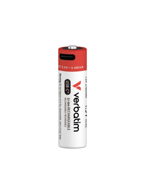 Baterije Verbatim #30249 AA punjive, USB-C kabel, 1.5V, 2100mAh, 3150mWh, 4/1