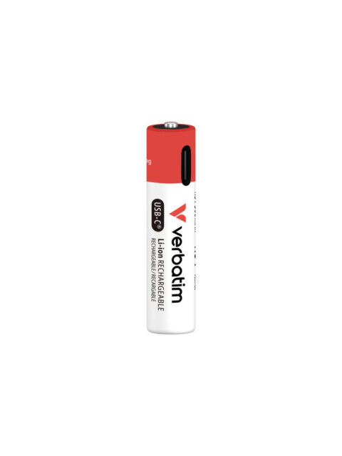 Baterije Verbatim #30250 AAA punjive, USB-C kabel, 1.5V, 500mAh, 750mWh, 4/1